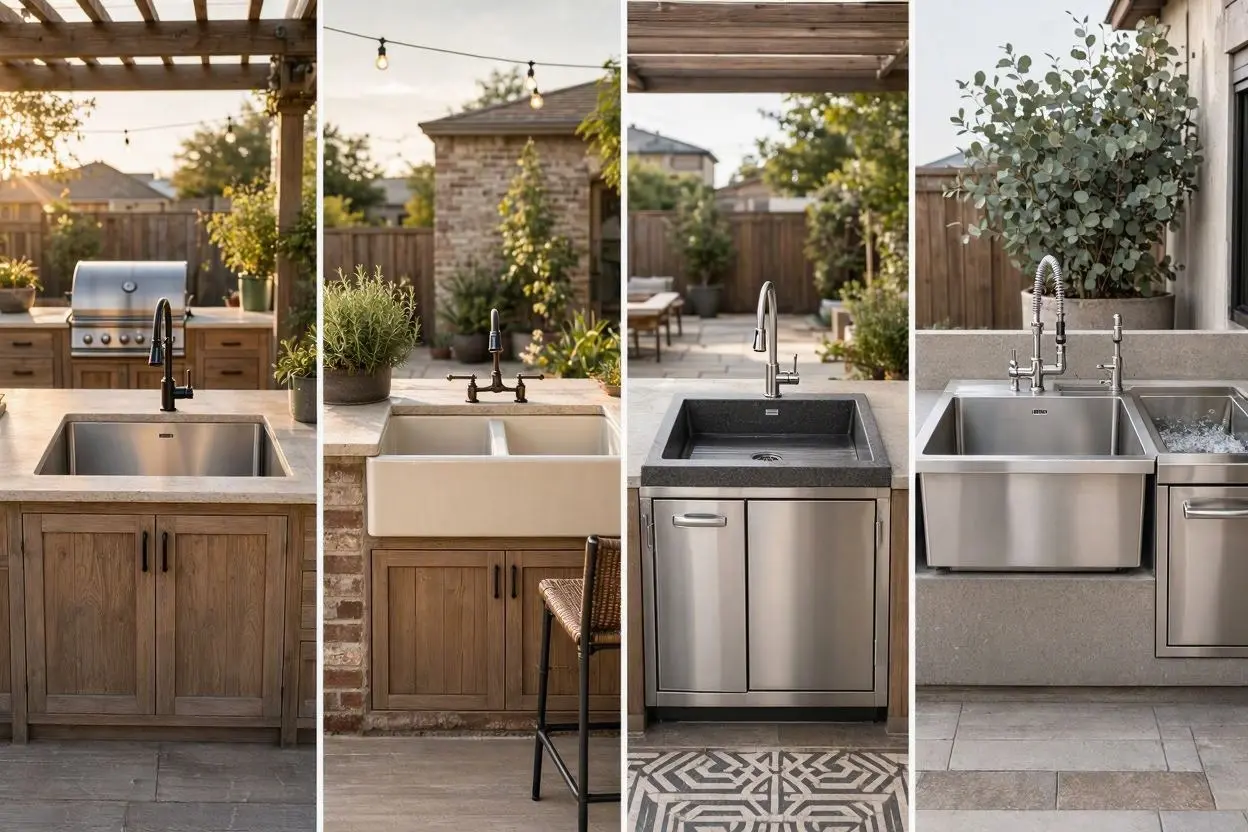 Top outdoor kitchen sinks for patio kitchens
