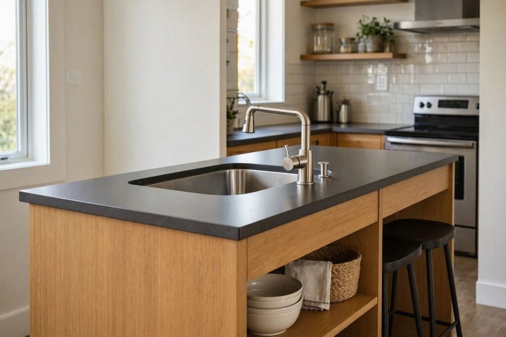 compact kitchen island sink