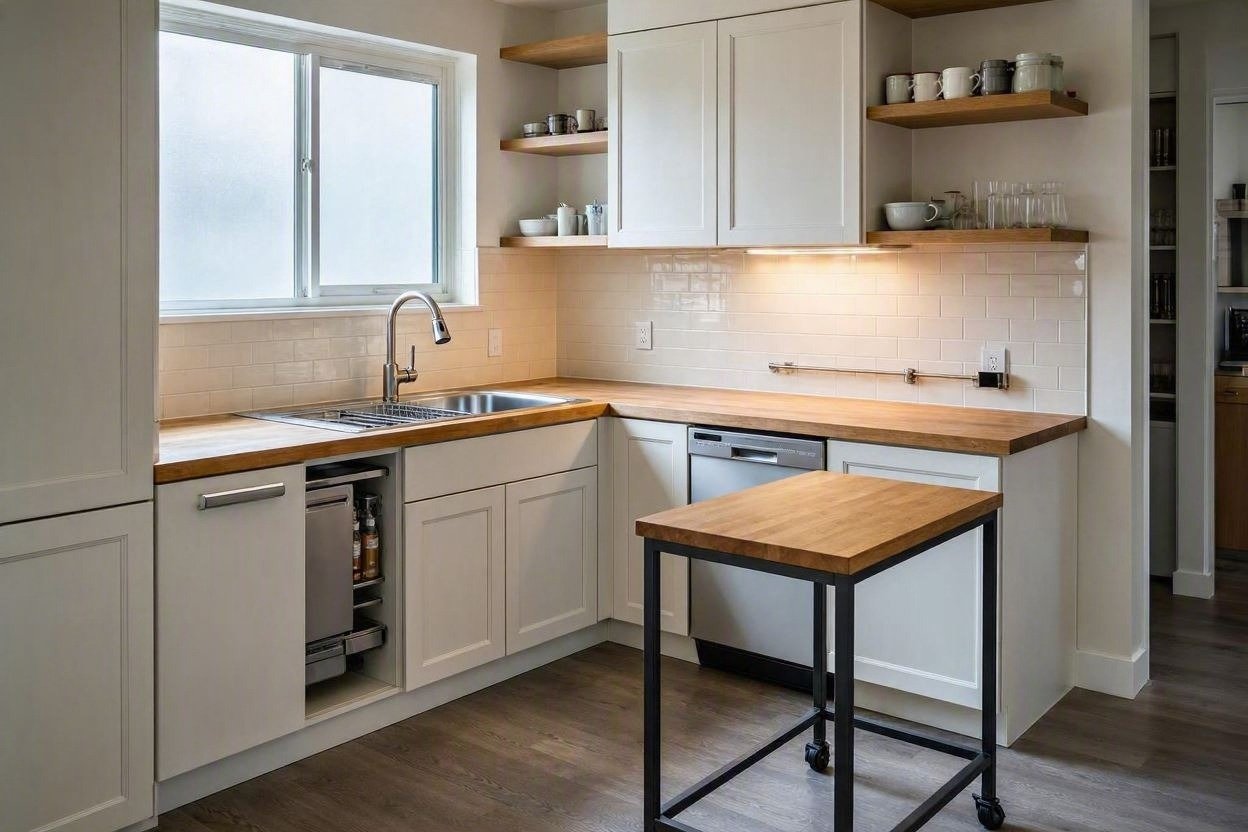 Corner sink kitchen ideas for small kitchens