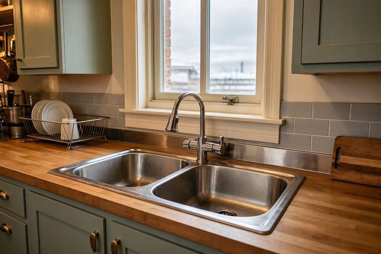 Small double bowl sink sizes for a compact kitchen